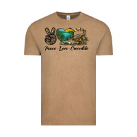 Vintage Coffee Peace Love Crocodile Vintage Tee - LillyAllenDesigns