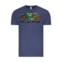 Vintage Denim Peace Love Crocodile Vintage Tee - LillyAllenDesigns