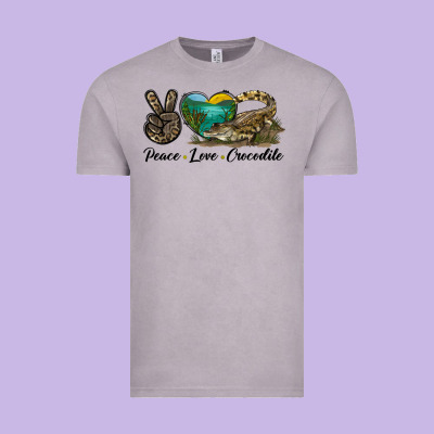 Peace Love Crocodile Vintage Tee Designed By Lillyallendesigns