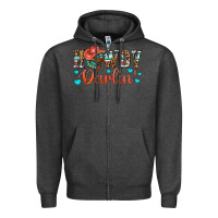Charcoal Heather Western Howdy Darlin Zipper Hoodie - BundleAndBundleShop