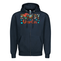 Navy Western Howdy Darlin Zipper Hoodie - BundleAndBundleShop