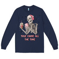 Navy true crime all the time Long Sleeve Tee - MaliasSmallBusiness
