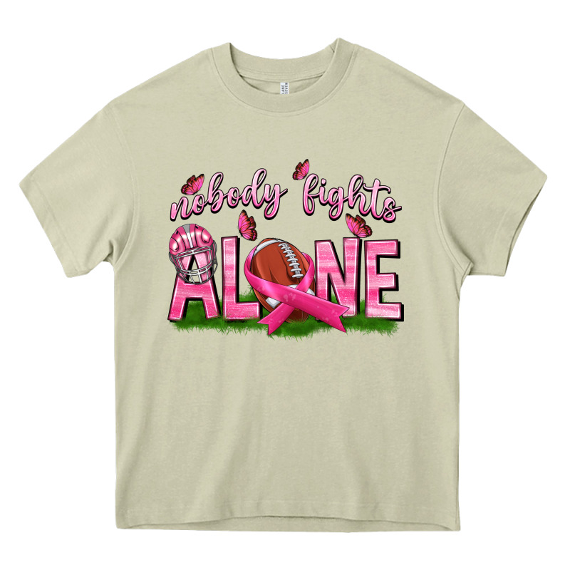 Football Nobody Fights Alone Heavy Core Tee by texasbilliewilder | Teevron