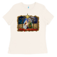Bone merry christmas holy family Ladies Tee - RanaPortraitStore