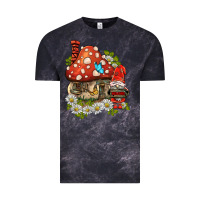 Cloud Black welcome gnome ladybug Vintage Tee - BarkalooDesign