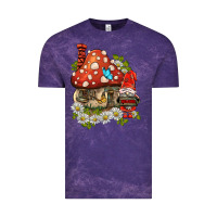 Cloud Purple welcome gnome ladybug Vintage Tee - BarkalooDesign