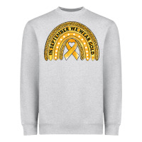 Heather Grey Childhood cancer awareness rainbow Heavyweight Sweatshirt - Jasminsmagicworld