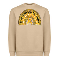 Mushroom Childhood cancer awareness rainbow Heavyweight Sweatshirt - Jasminsmagicworld