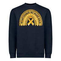 Navy Childhood cancer awareness rainbow Heavyweight Sweatshirt - Jasminsmagicworld