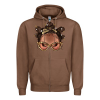 Chestnut Afro Bantu Knots Hairstyles Messy Bun With Clasp Bbs  2 Zipper Hoodie - BundleAndBundleShop