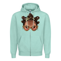 Seafoam Afro Bantu Knots Hairstyles Messy Bun With Clasp Bbs  2 Zipper Hoodie - BundleAndBundleShop