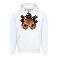 Afro Bantu Knots Hairstyles Messy Bun With Clasp Bbs  2 Zipper Hoodie | Teevron