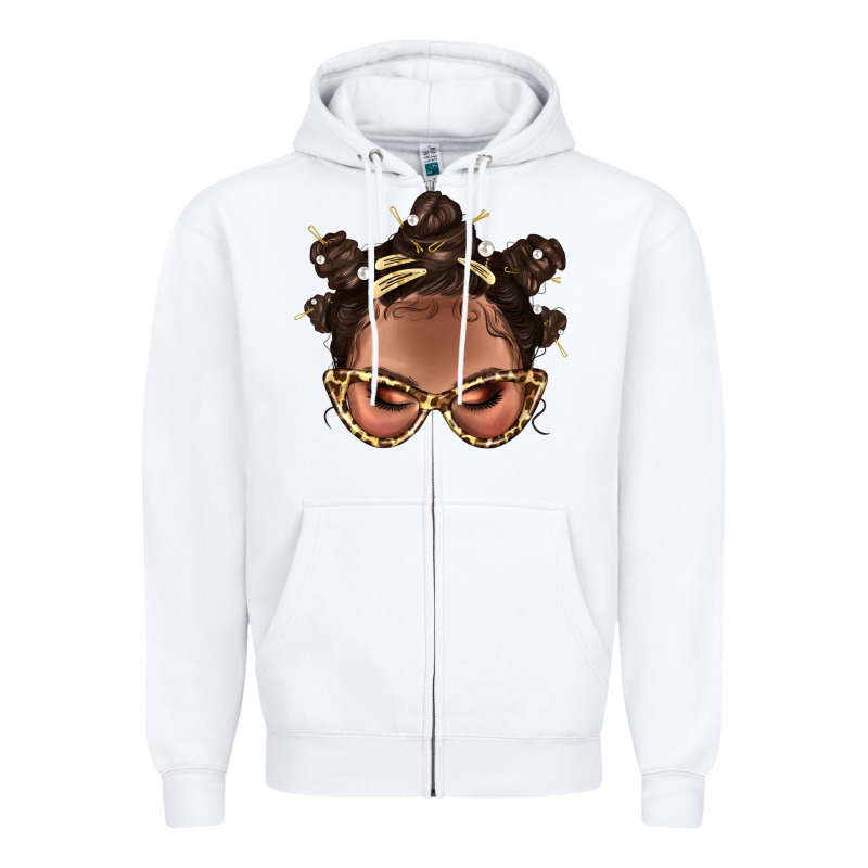 Afro Bantu Knots Hairstyles Messy Bun With Clasp Bbs  2 Zipper Hoodie by BundleAndBundleShop | Teevron