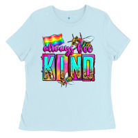 Baby Blue always bee kind Ladies Tee - Zillion Design Studio