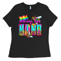 Black always bee kind Ladies Tee - Zillion Design Studio