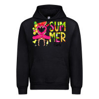 Black Summer Girls Flamingo Urban Hoodie - CowCowDesign