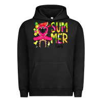 Pigment Black Summer Girls Flamingo Urban Hoodie - CowCowDesign