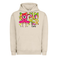 Pigment French Oak Summer Girls Flamingo Urban Hoodie - CowCowDesign