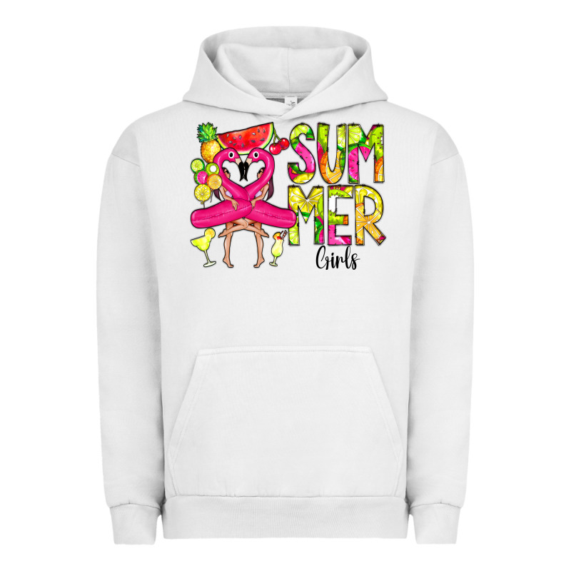 Summer Girls Flamingo Urban Hoodie by CowCowDesign | Teevron