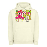 Pigment Pistachio Summer Girls Flamingo Urban Hoodie - CowCowDesign