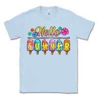 Dusty Blue hello summer popsicles Classic Tee - Jasminsmagicworld