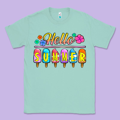 Hello Summer Popsicles Classic Tee Designed By Jasminsmagicworld