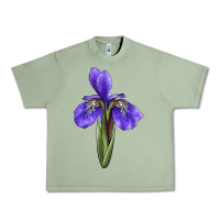 Oil Green Iris Flower Illustrations Urban Heavy Tee - LillyAllenDesigns