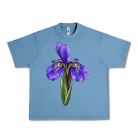Pebble Blue Iris Flower Illustrations Urban Heavy Tee - LillyAllenDesigns