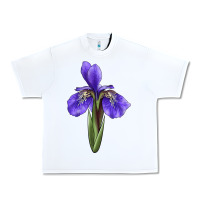White Iris Flower Illustrations Urban Heavy Tee - LillyAllenDesigns