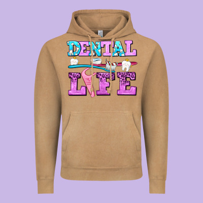 Dental Life With Teeth Vintage Hoodie Designed By Adodesignshop