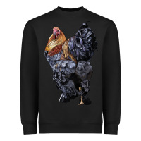Black Brahma Rooster Heavyweight Sweatshirt - LillyAllenDesigns