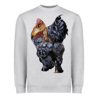 Heather Grey Brahma Rooster Heavyweight Sweatshirt - LillyAllenDesigns