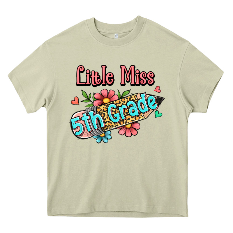 Little Miss Fifth Grade Heavy Core Tee by RanaPortraitStore | Teevron