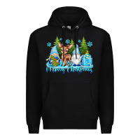 Black merry christmas gnomes Premium Hoodie - texasbilliewilder