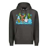 Charcoal Heather merry christmas gnomes Premium Hoodie - texasbilliewilder