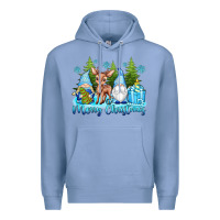 Colony Blue merry christmas gnomes Premium Hoodie - texasbilliewilder
