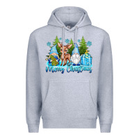 Heather Grey merry christmas gnomes Premium Hoodie - texasbilliewilder