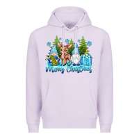 Lilac merry christmas gnomes Premium Hoodie - texasbilliewilder