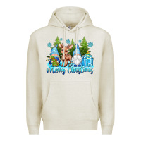 Oatmeal Heather merry christmas gnomes Premium Hoodie - texasbilliewilder