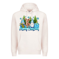 Pale Pink merry christmas gnomes Premium Hoodie - texasbilliewilder