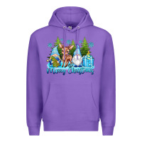 Purple merry christmas gnomes Premium Hoodie - texasbilliewilder