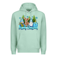 Seafoam merry christmas gnomes Premium Hoodie - texasbilliewilder