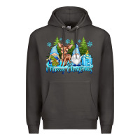 Smoke merry christmas gnomes Premium Hoodie - texasbilliewilder