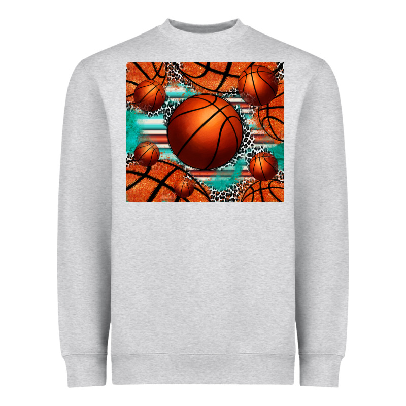 Basketball Leopard Serape Tumbler Heavyweight Sweatshirt by Jasminsmagicworld | Teevron