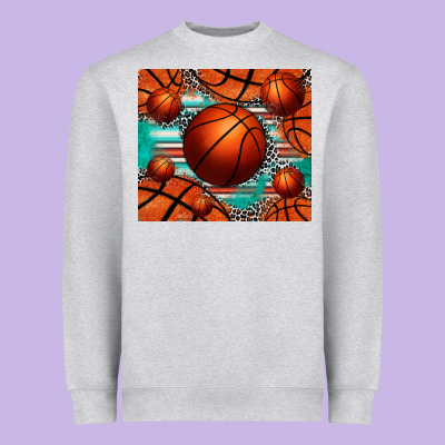 Basketball Leopard Serape Tumbler Heavyweight Sweatshirt Designed By Jasminsmagicworld