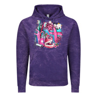 Cloud Purple dental elements and cancer with cowhide and leopard Vintage Hoodie - AdoDesignShop