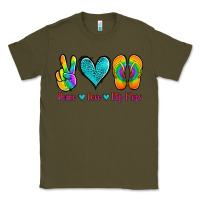 Army Green peace love flips flops Classic Tee - Jasminsmagicworld