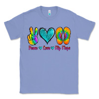 Colony Blue peace love flips flops Classic Tee - Jasminsmagicworld