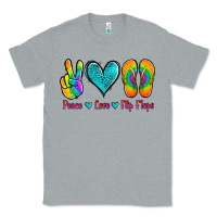 Heather Grey peace love flips flops Classic Tee - Jasminsmagicworld