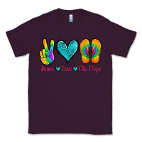 Plum peace love flips flops Classic Tee - Jasminsmagicworld